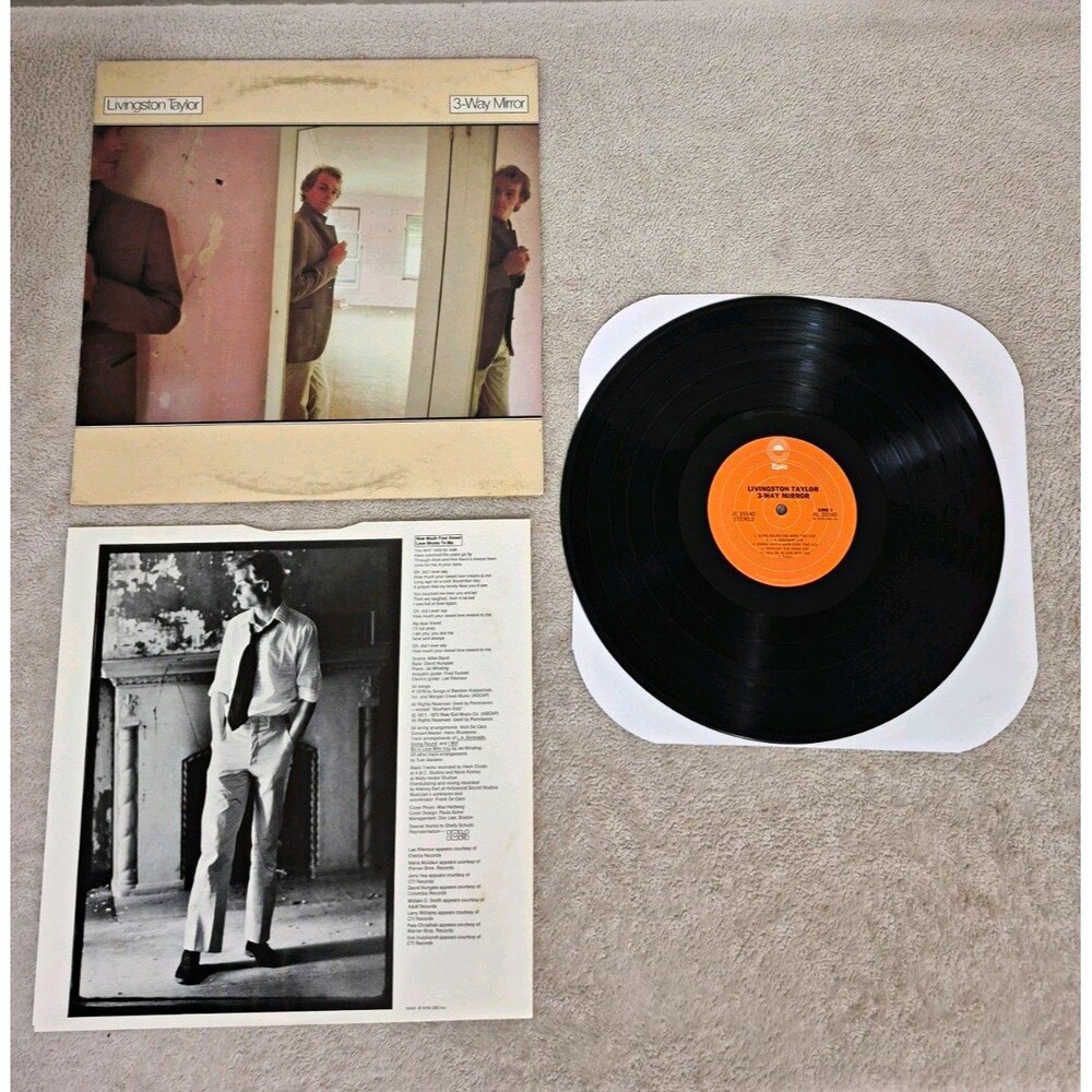 Livingston Taylor 3-Way Mirror Vinyl LP 1978 Epic  James Taylor Folk Rock